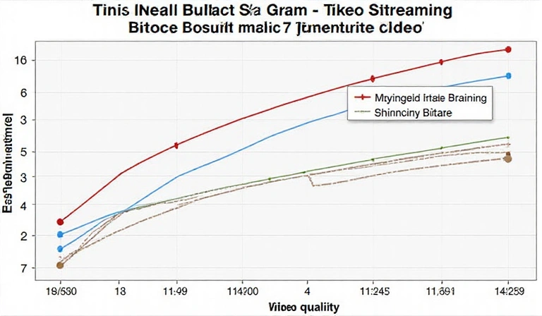 Graphiques de bitrate et résolution montrant une qualité optimale