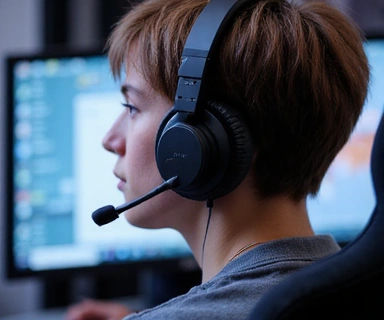 Casque gaming avec microphone intégré